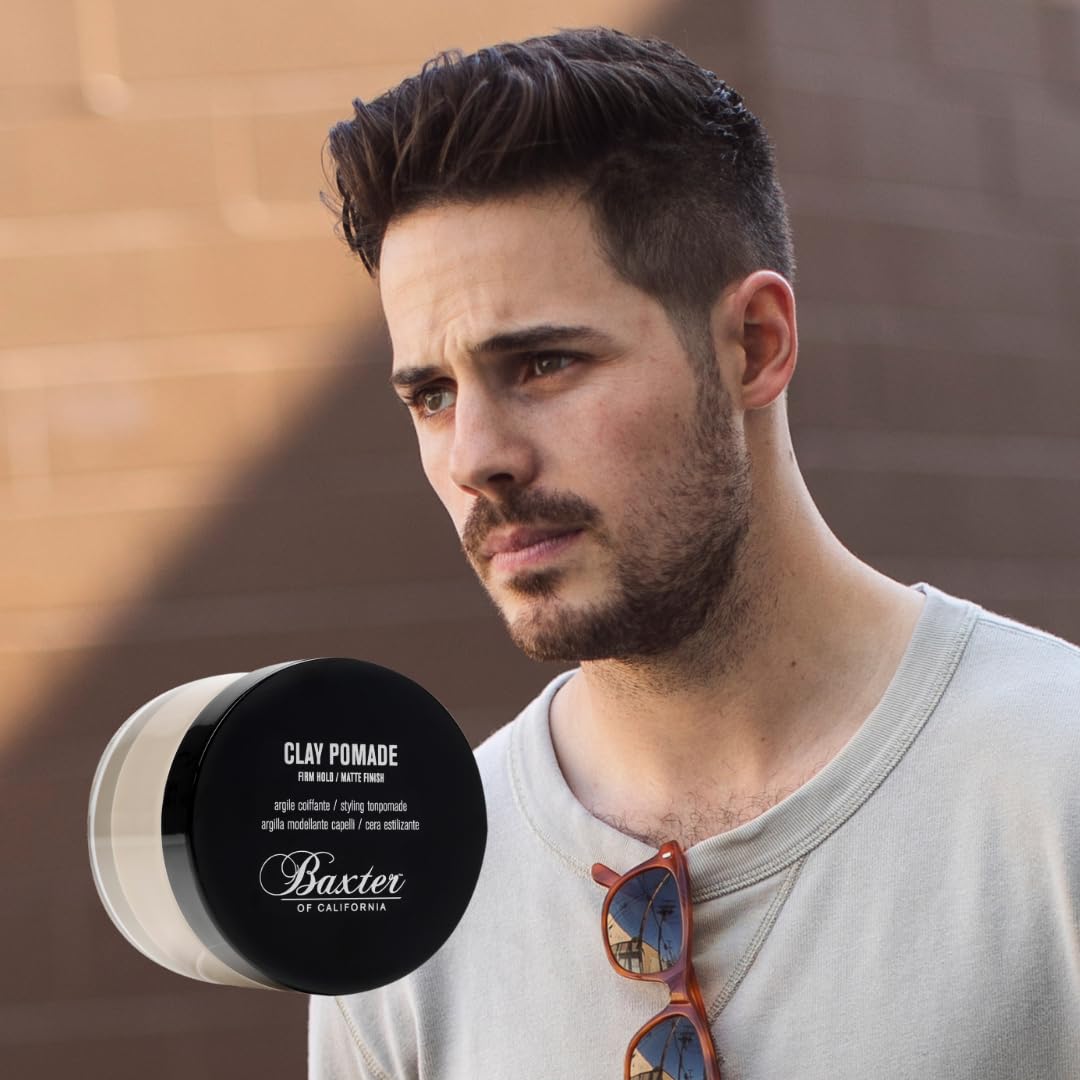 Baxter of California Clay Pomade - Strong Hold Matte Hair Clay for Men | Texturizing & Thickening, 2 Ounce