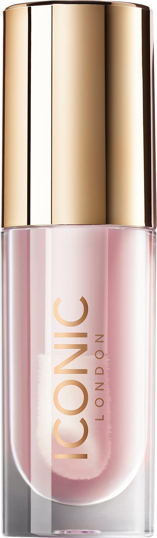 ICONIC LONDON Lustre Lip Oil | Non Sticky, Moisturizing and High Shine Lip Oil, Containing Vitamin C and Hyaluronic Acid, Cruelty Free, Vegan Makeup, Sugar Mama (Pink), 6 mL/ 0.2 Fl Oz