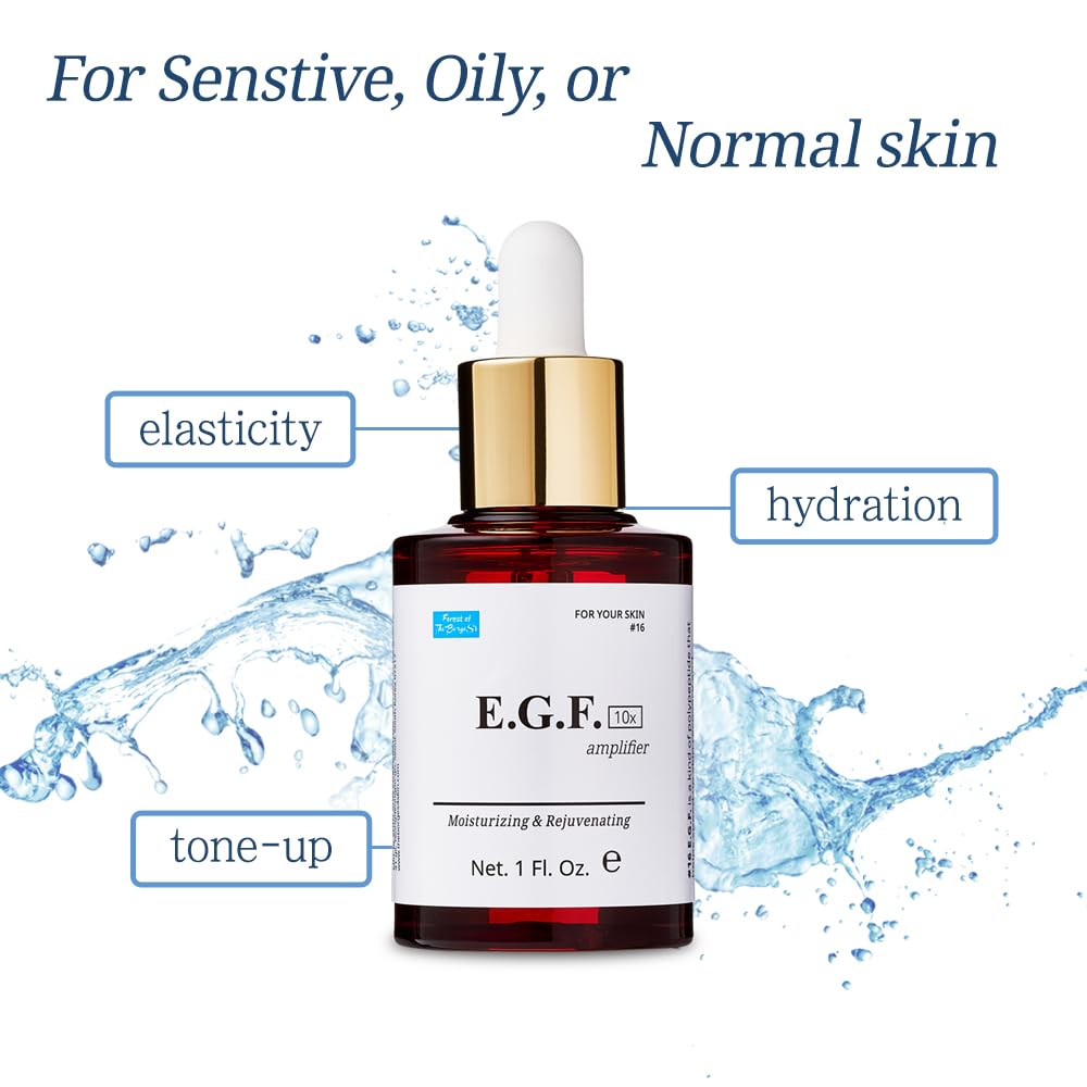 EGF Serum (10 ppm) 1 Fl. Oz. 30ml Epidermal Growth Factor, face serum, cosmetic ingredients for skin serum korean egf growth factor egf ample after microneedling