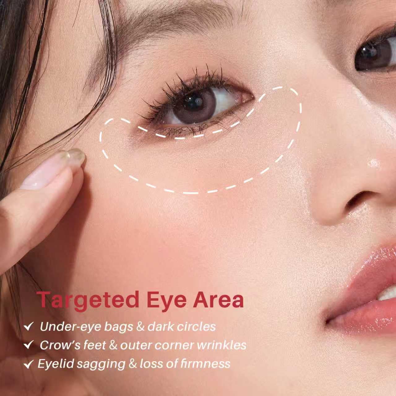 Eye Serum for Dark Circles - Caffeine, Retinol & Hyaluronic Acid | 360° Massage Ball, 0.5 fl oz