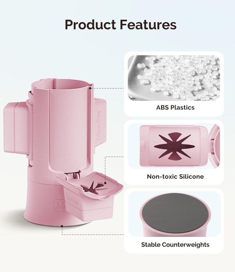 MelodySusie GelCarousel for Nail Polish Bottle Holder and Nail Art Tools Organizer, 360° Rotating Storage Container with 3Pcs Detachable Silcone Gel Polish Holder, Pink(Only Box)