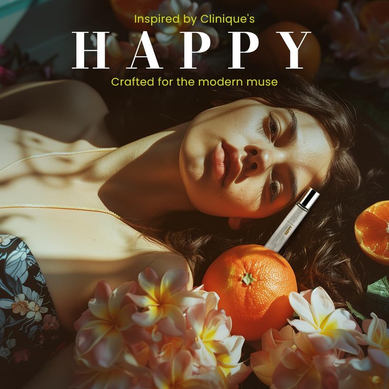 Perfect Scents, Inspired by Clinique's Happy, Rollerball, Women’s Eau de Toilette, Vegan, Paraben Free, Phthalate Free, Never Tested on Animals, 0.34 Fl Oz