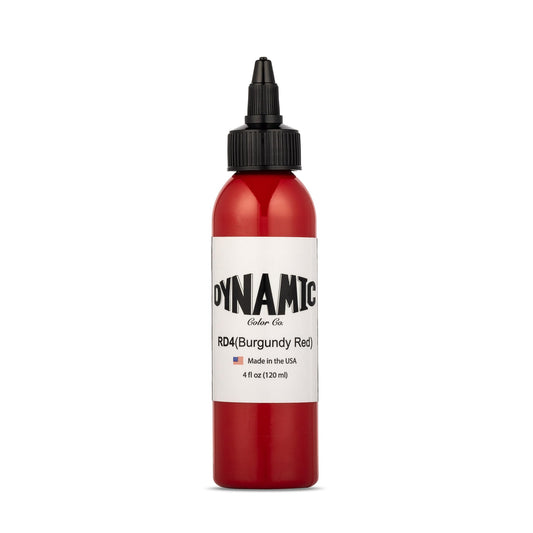 Dynamic Color Co Burgundy Red Tattoo Ink: Vibrant, Sterilized, Vegan & USA-Made Since 1990 – Trusted by Artists Worldwide (4oz Bottle)