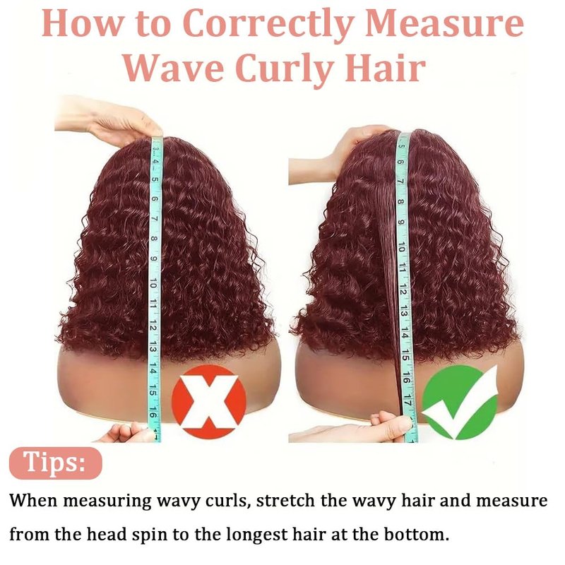 Pinketer Burgundy Glueless Wigs Human Hair Pre Plucked Pre Cut 4x4 Lace Closure Wear and Go Deep Wave Bob Wig 180% Density 99J Curly Human Hair Wigs for Black Women (Burgundy Wig, 10in)
