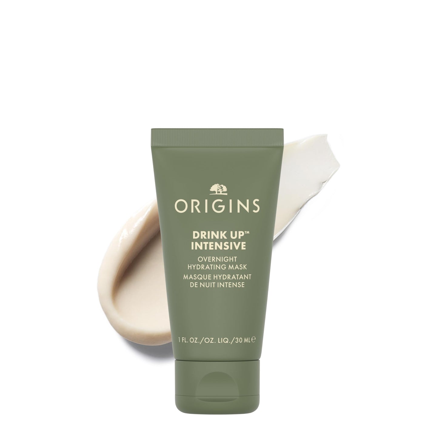 Origins Drink Up Intensive Overnight Hydrating Face Mask | Hydrates for 72 Hours | With Niacinamide, Hyaluronic Acid, & Avocado Butter | Travel Size, 1 Fl Oz