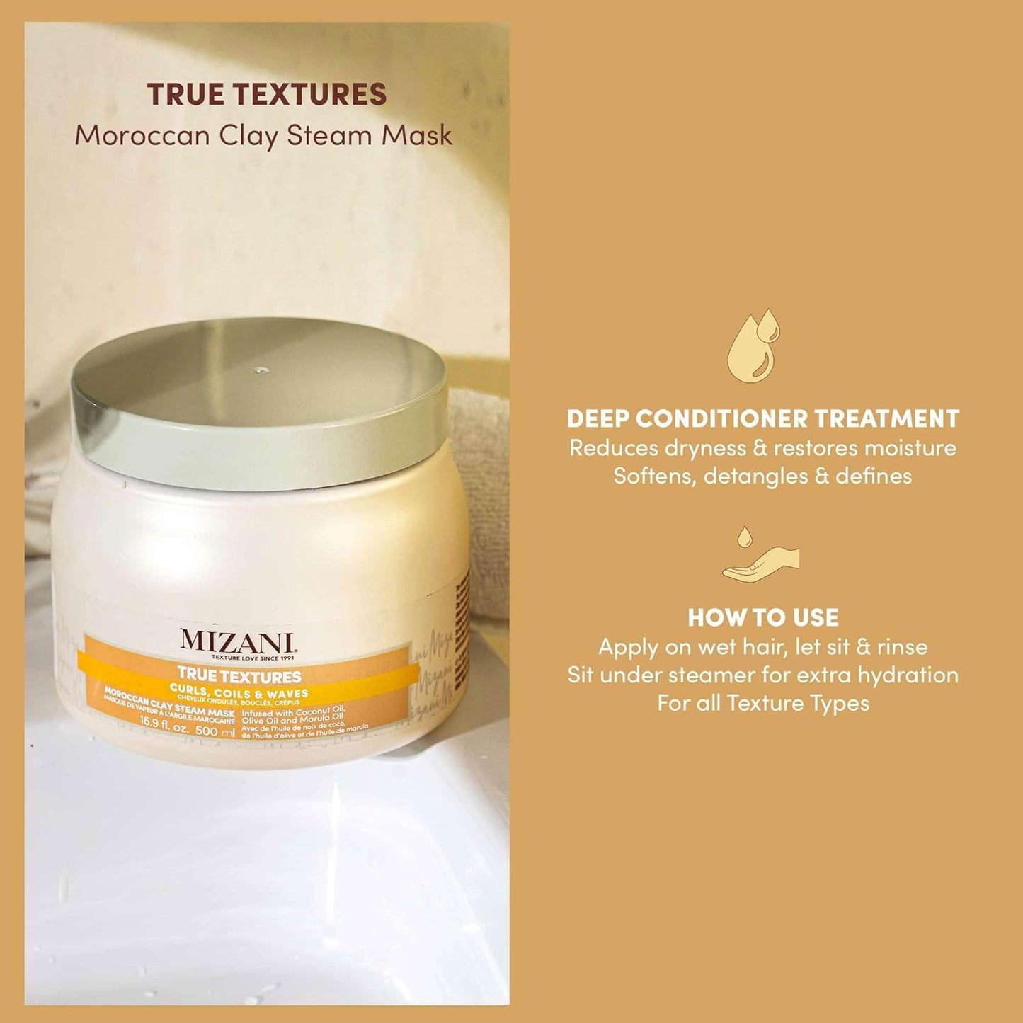 Mizani True Textures Moroccan Clay Hair Mask – For Curly Hair