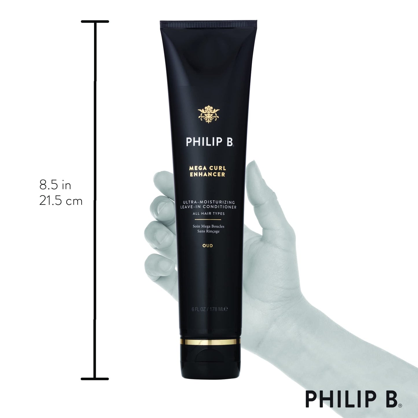 PHILIP B Mega Curl Enhancer, 2 fl. oz. (60 ml) - Ultra-Moisturizing Leave-in Conditioner, Repairs Dry Strands, Tames Frizz