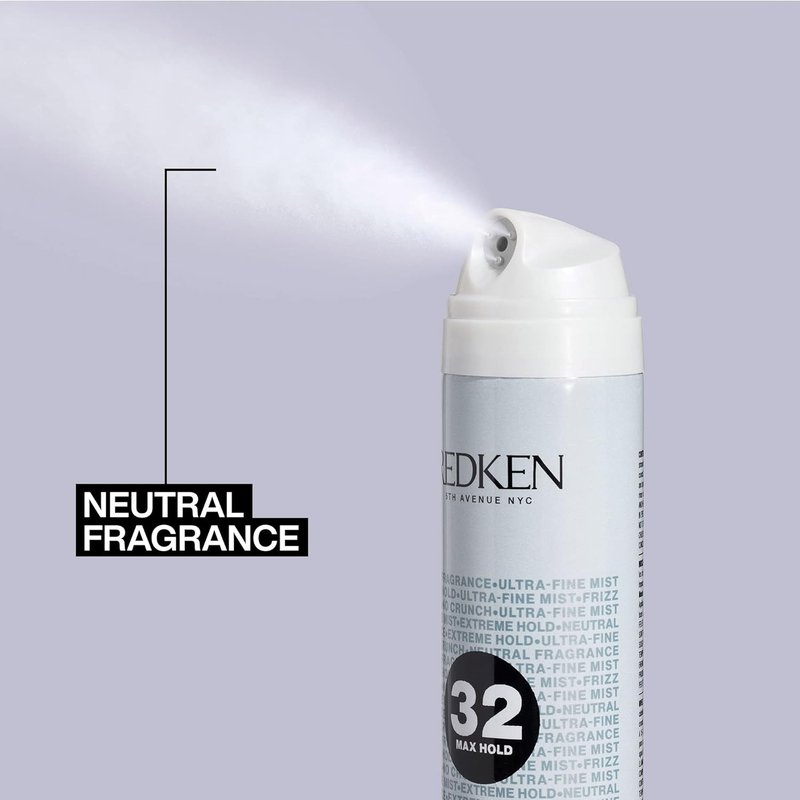 Redken Triple Pure 32 Hairspray - Extreme Hold, Anti-Frizz | All Hair Types, Neutral Fragrance