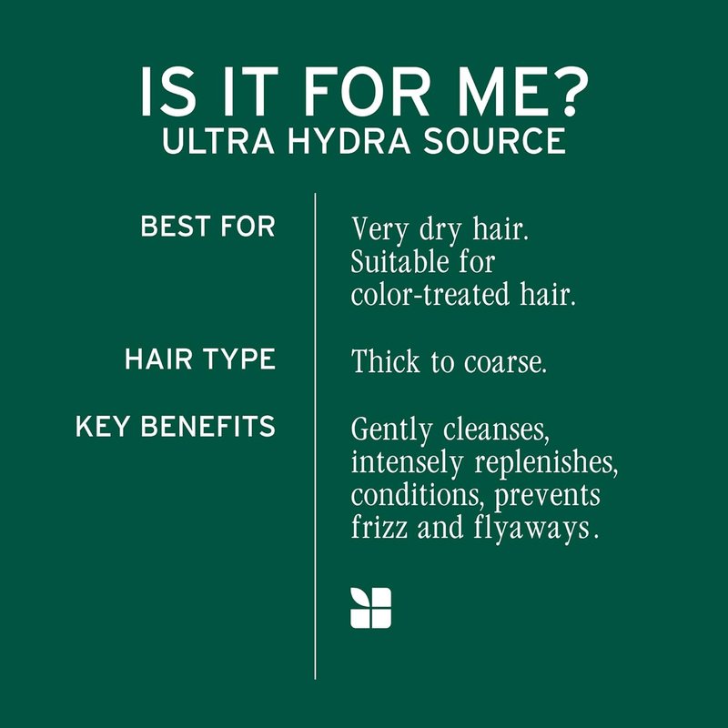 BIOLAGE Ultra Hydra Source Deep Treatment Mask - Intense Hydration for Very Dry, Thick Hair | 13.5 oz