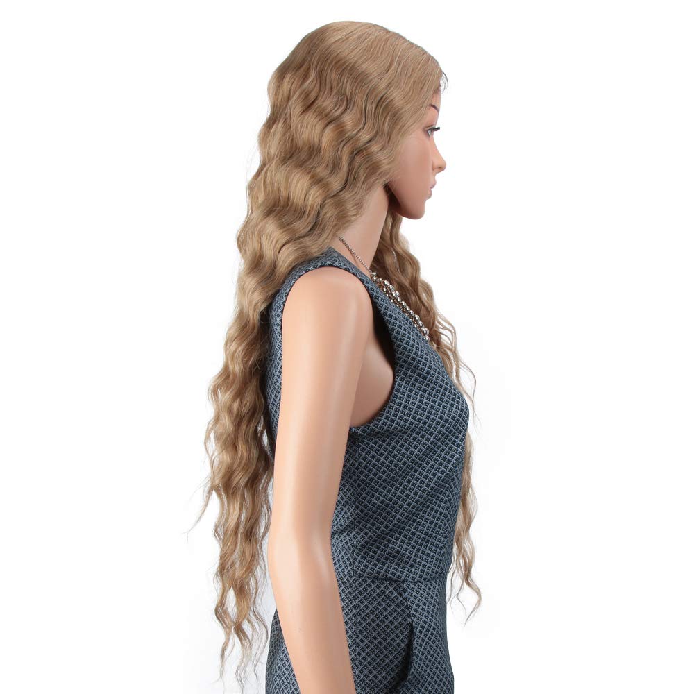 Joedir Lace Front Wigs 30'' Long Wavy Synthetic Wigs For Black Women 130% Density Ombre Wigs with Baby Hair Heat Resistant Wig(RT6/23C)