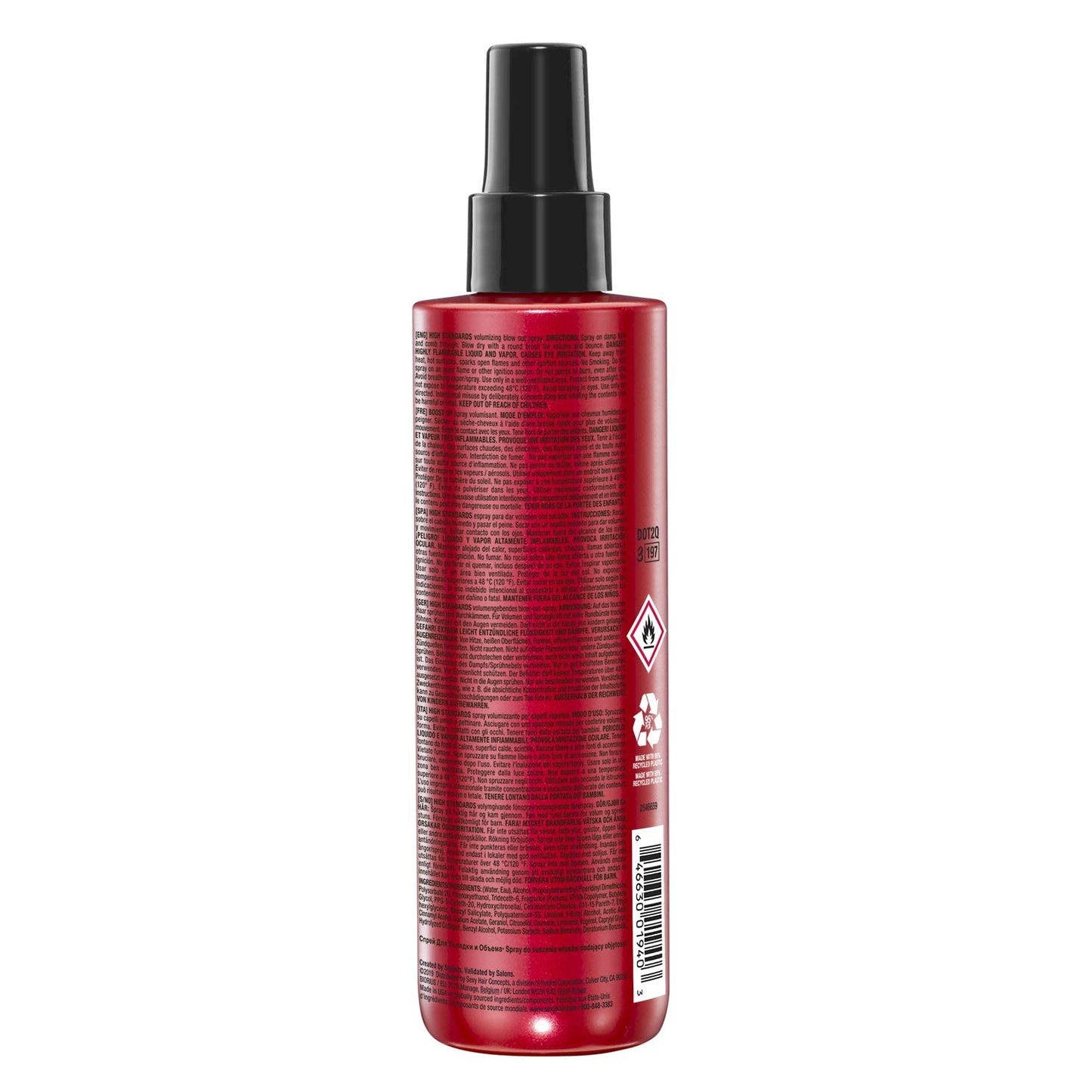 SexyHair Big High Standards Volumizing Blow Out Spray, 6.7 Oz | Up to 40% More Volume | Shine, Smoothness and Manageability | Thermal Protection