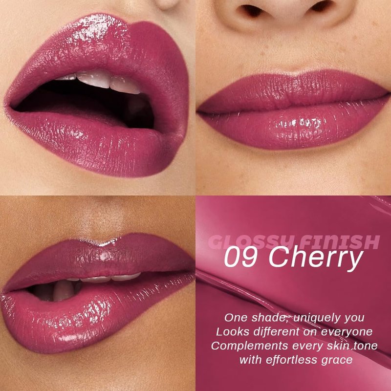 evpct 2Pcs Mauve Plum Cherry Honey Lipstick Tinted Lip Balm, Wine Burgundy Moisturizing Tinted Lip Oil Stick Lipstick for Older Women Lightweight Hydrating Shine Tinted Lip Balm Color Gloss Tint Stain