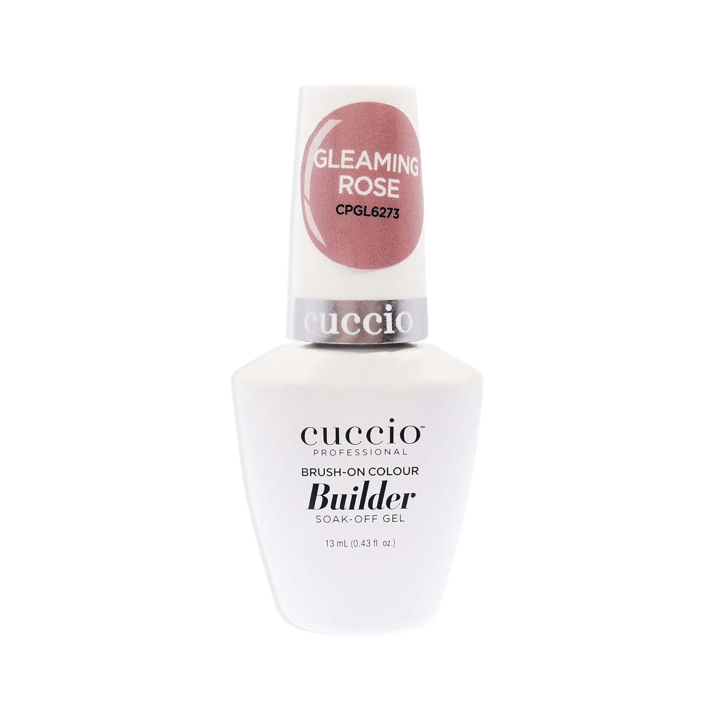 Cuccio Pro Brush-On Colour Builder Gel - Calcium Enriched Nail Polish for Reinforcing & Extending Natural Nails - Gleaming Rose - 0.43 Oz