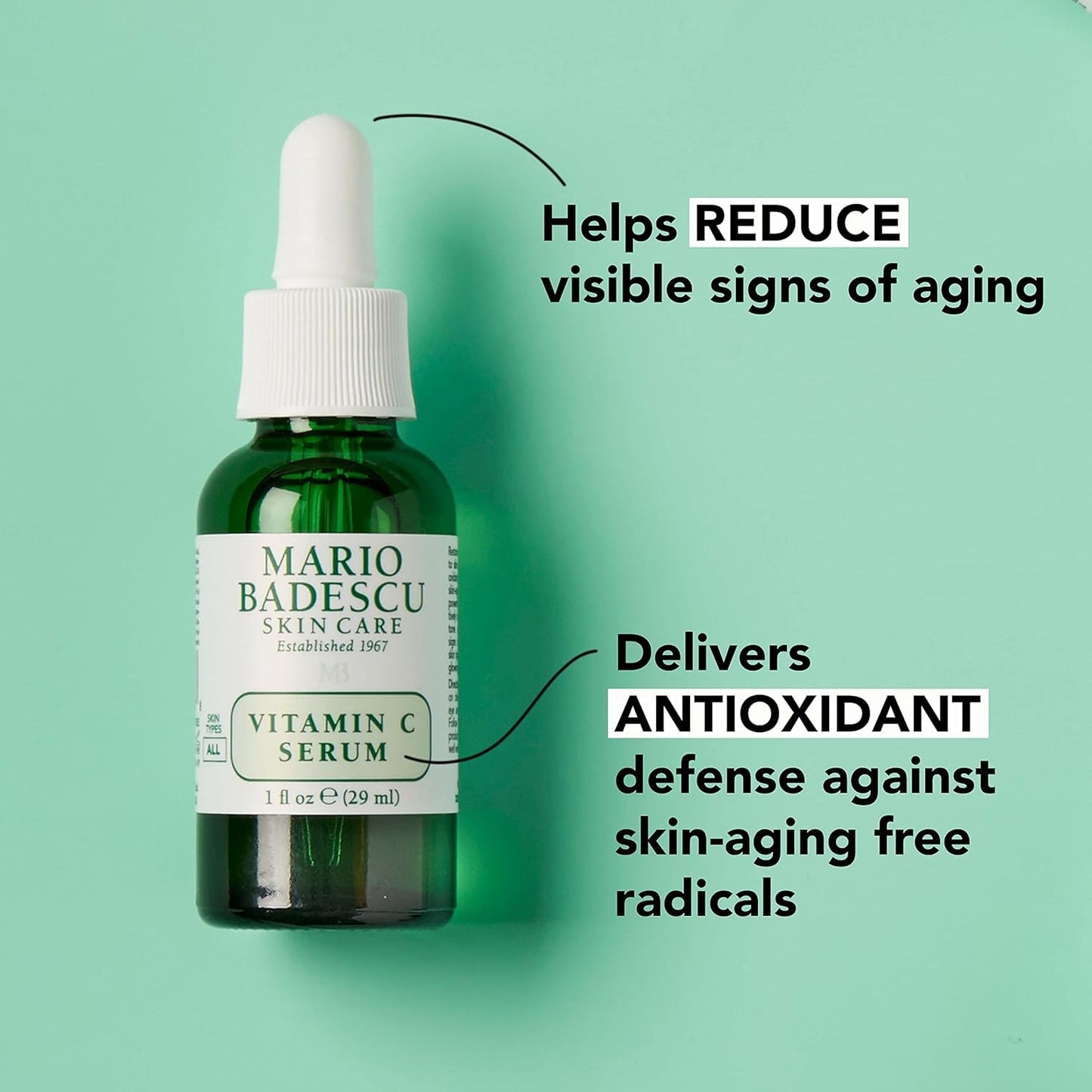 Mario Badescu Vitamin C Serum - Lightweight Anti-Aging Serum with Sodium Hyaluronate | 1 Fl Oz