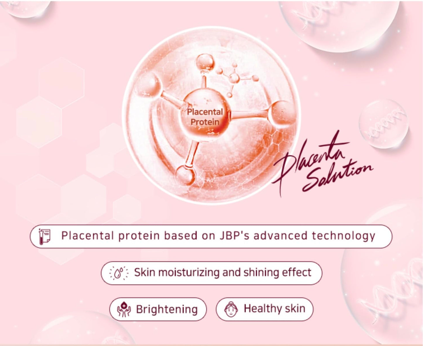 PLARECETA Placenta Facial Sheet Mask, Hydrating & Soothing with Hydrolyzed Collagen for Elasticity Improvement, Rejuvenates & Restores Skin