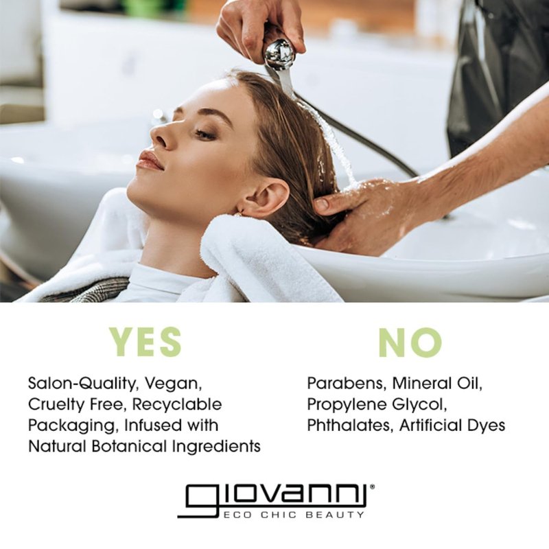 GIOVANNI Biotin & Collagen Shampoo - Strengthening Shampoo, Vegan, Cruelty-Free, Infused with Natural Botanical Ingredients, Salon-Quality, Color-Safe, For Healthy-Looking Hair - 24 Oz