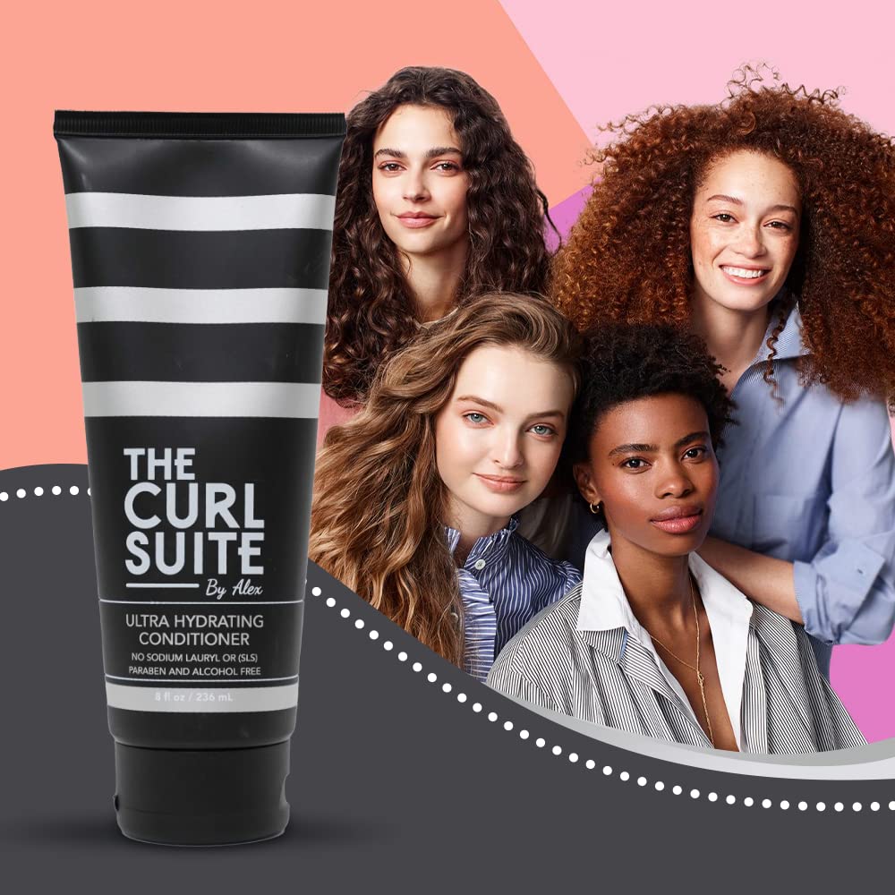 Hydrating Conditioner for Curly Hair - Paraben & Sulfate Free | Adds Moisture & Shine (8 Oz.)