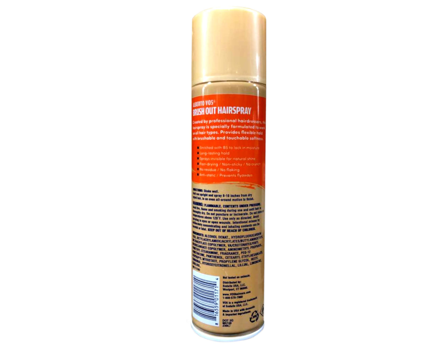 VO5 Brush Out Level 4 Hold Hair Spray Aerosol 8.5oz (Pack of 3)