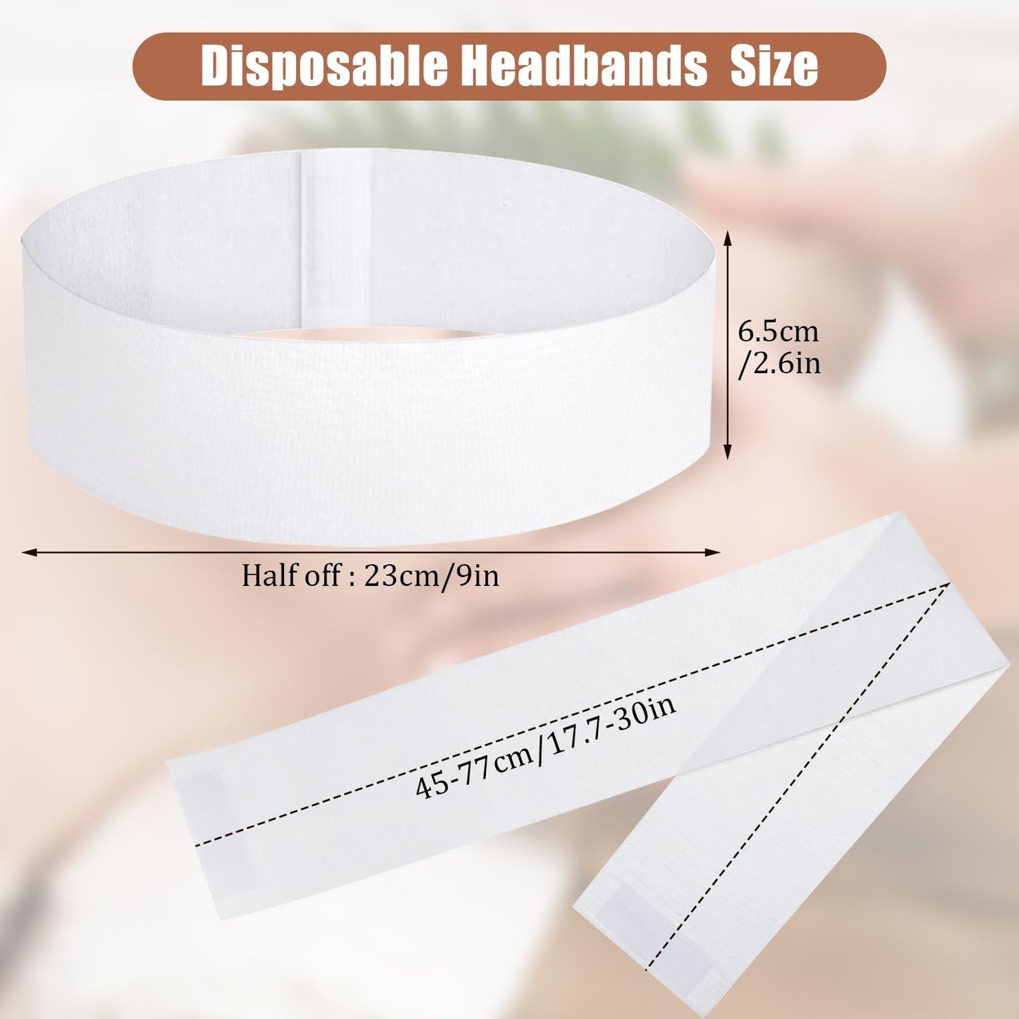 obeoby 150 Pieces Disposable Hairband for Women, Non-woven Fabric Spa Headband for Securing Hair during Facial, Makeup, Travel, Ideal for Beauty Enthusiasts, Makeup Artists, Spa-goers