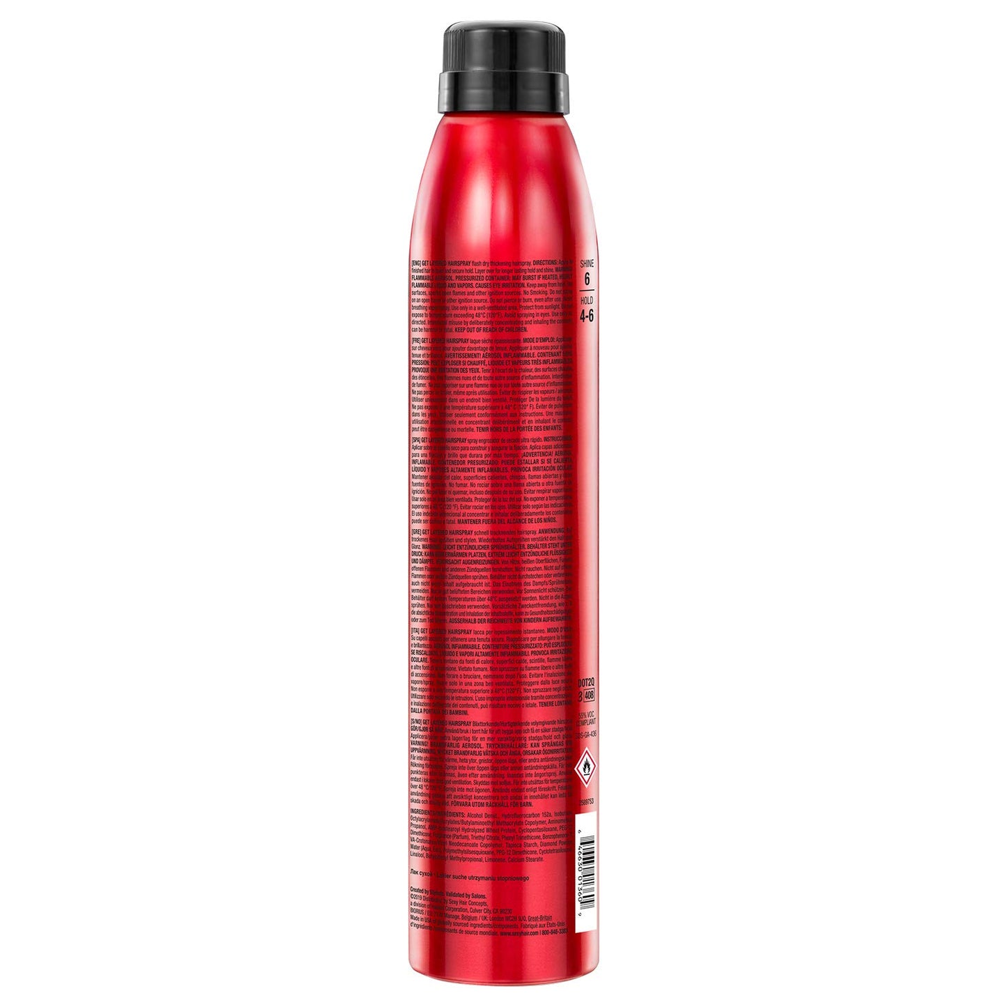 SexyHair Big Get Layered Thickening Hairspray - 8 Oz | Buildable Volume, Texture & Shine, Humidity Resistant