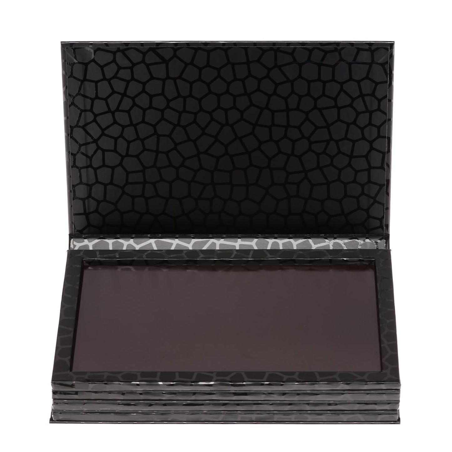 Allwon 4-Layer Book Shaped Magnetic Palette Large Empty Makeup Palette Storage Box for Eyeshadow Lipstick Blush Powder (Black)