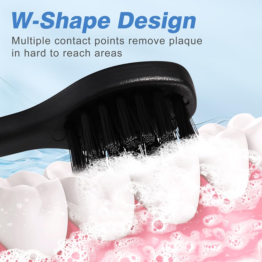 6 Pcs Replacement Toothbrush Heads for Curaprox Hydrosonic Electric Toothbrush Adults, Black