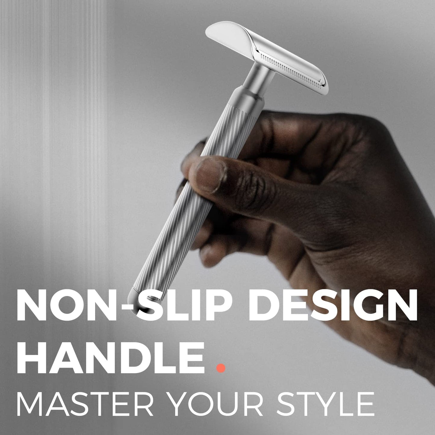 Double Edge Safety Razor for Men & Women - 2.0 Metal Razor with 10 Blades | Noble Silver