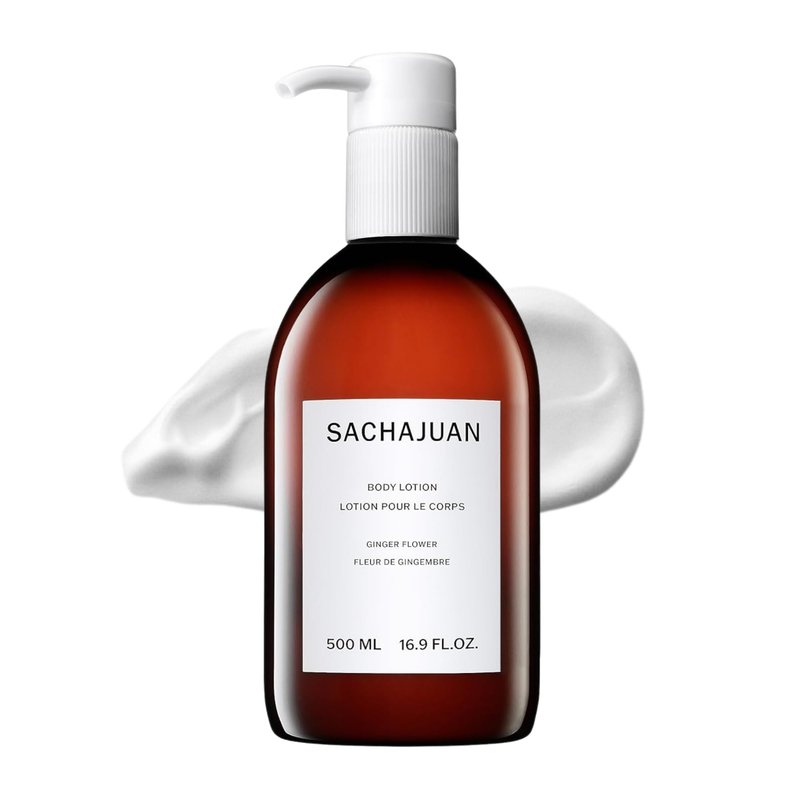 SACHAJUAN Body Lotion Ginger Flower | Deep Hydration Body Moisturizer | Anti-Aging & Soothing Formula | Earth Silk Technology | Bergamot & Lemon Scent | Vegan & Paraben-Free | 16.9 fl oz