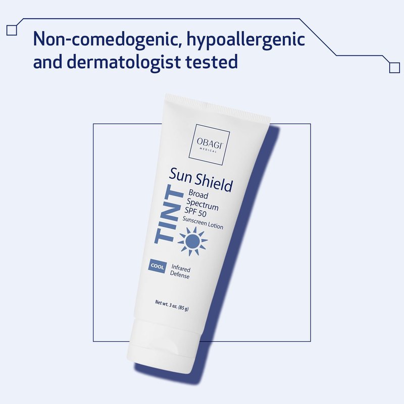 Obagi Sun Shield Tinted Sunscreen – Broad Spectrum SPF 50 Protection from the Sun – Cool Tint – 3 oz