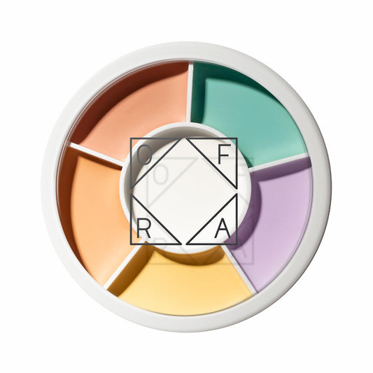 OFRA Magic Roulette Concealer - Color Corrector for Under-Eye Dark Circles, and Any Imperfections - 6 Colors: Green, White, Purple, Yellow, Peach, and Orange Pot Concealer - 10g