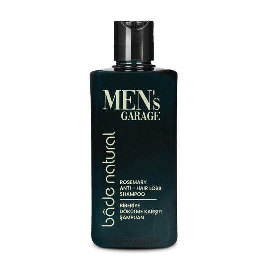 Bade Natural Men’s Garage Rosemary Hair Strengthening Shampoo – 10.14 fl oz (300 mL) – Anti-Hair Loss Formula with Biotin, Aloe Vera & Herbal Extracts