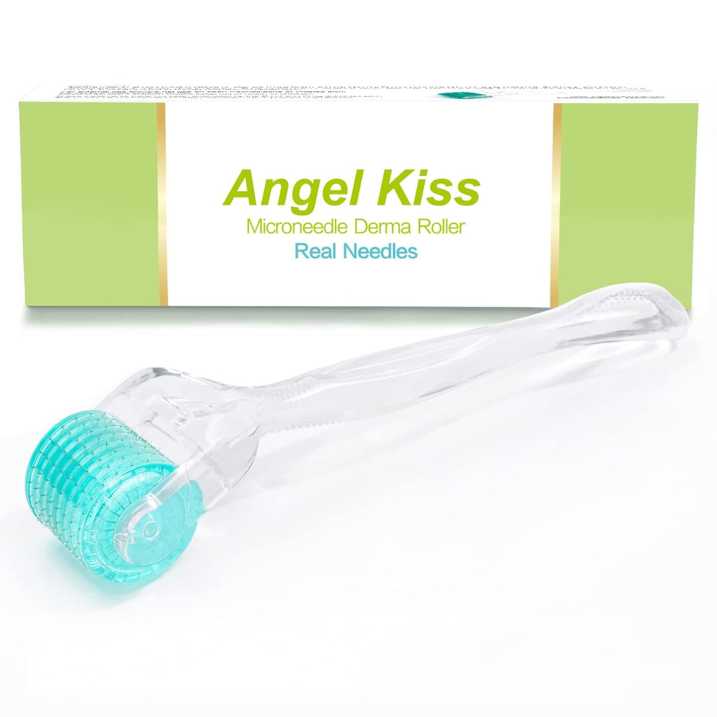 Angel Kiss Derma Roller | 192 Microneedling Needles - 0.3mm Stainless Steel & Titanium Combo with Storage Case