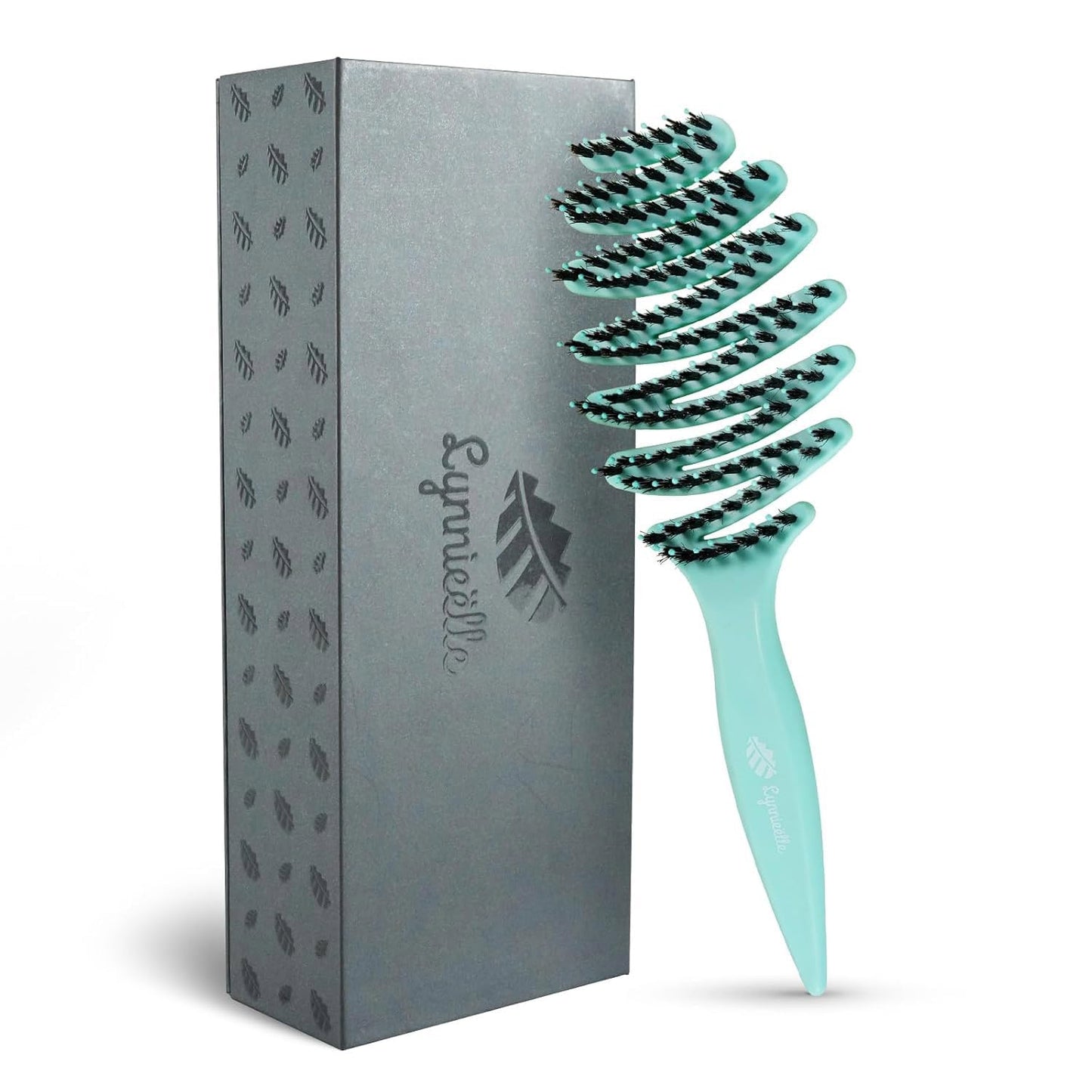 Lynnieëlle Boar Bristle Hair Brush for Fine Hair - Ultimate Smoothing Vented Detangler Wet Brush for Women, Gentle Scalp Massage, A Great Gift