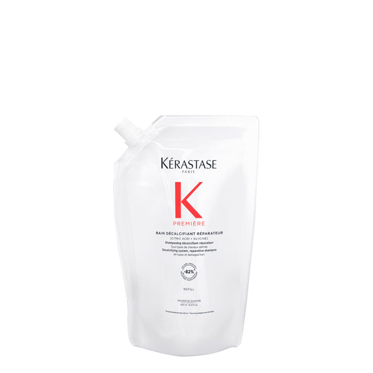 Kerastase Premiere Sulfate-Free Hair Repair Shampoo - For All Damaged Hair Types, Strengthens & Smoothes, With Citric Acid, Removes Buildup & Decalcifies, 16.9 Fl Oz (Refill)
