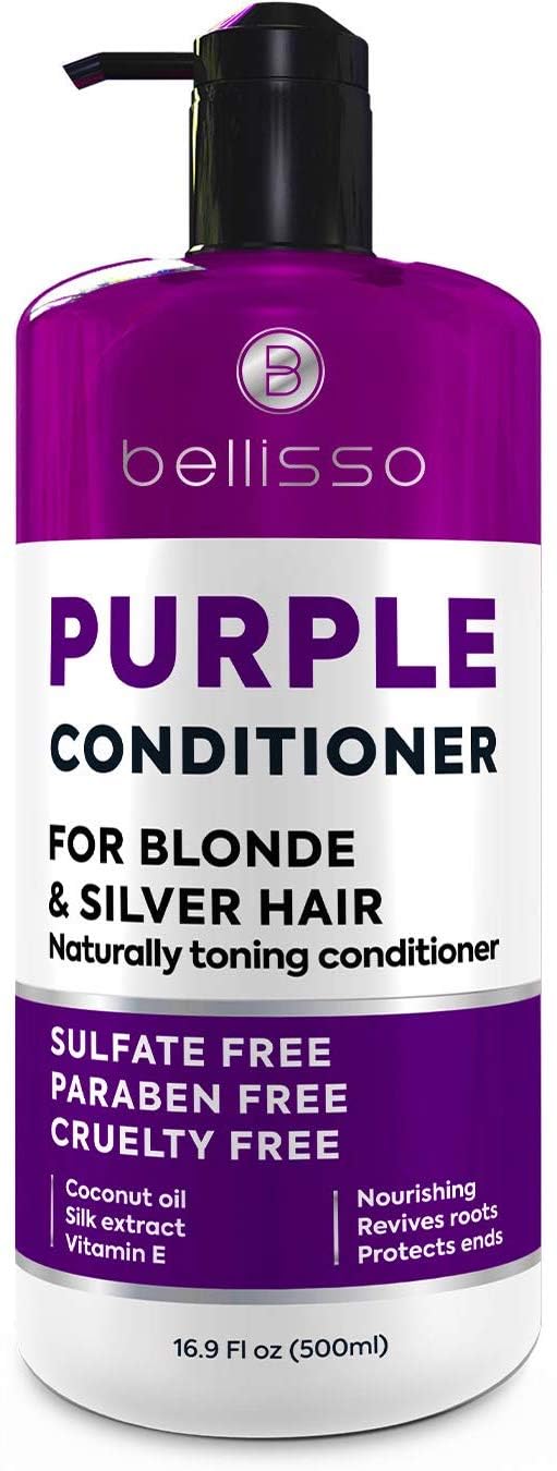 BELLISSO Purple Shampoo and Conditioner Set and Purple Conditioner