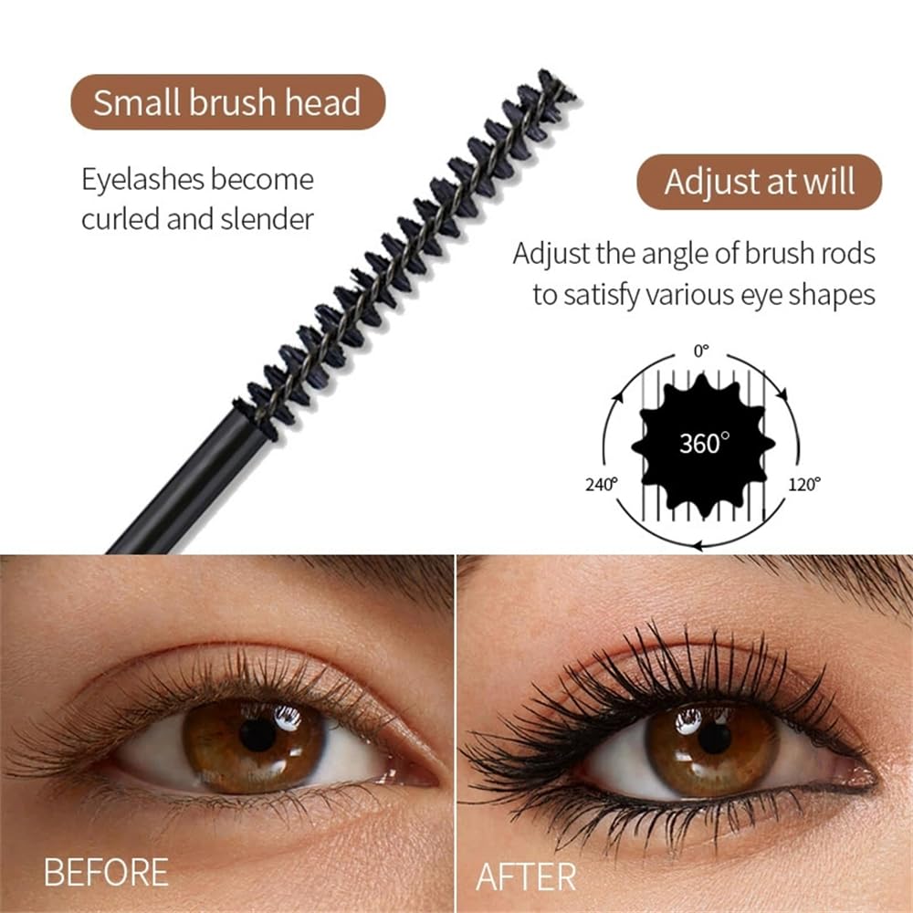 Mascara, Natural Long-Lasting Formula, Black and Brown Shades