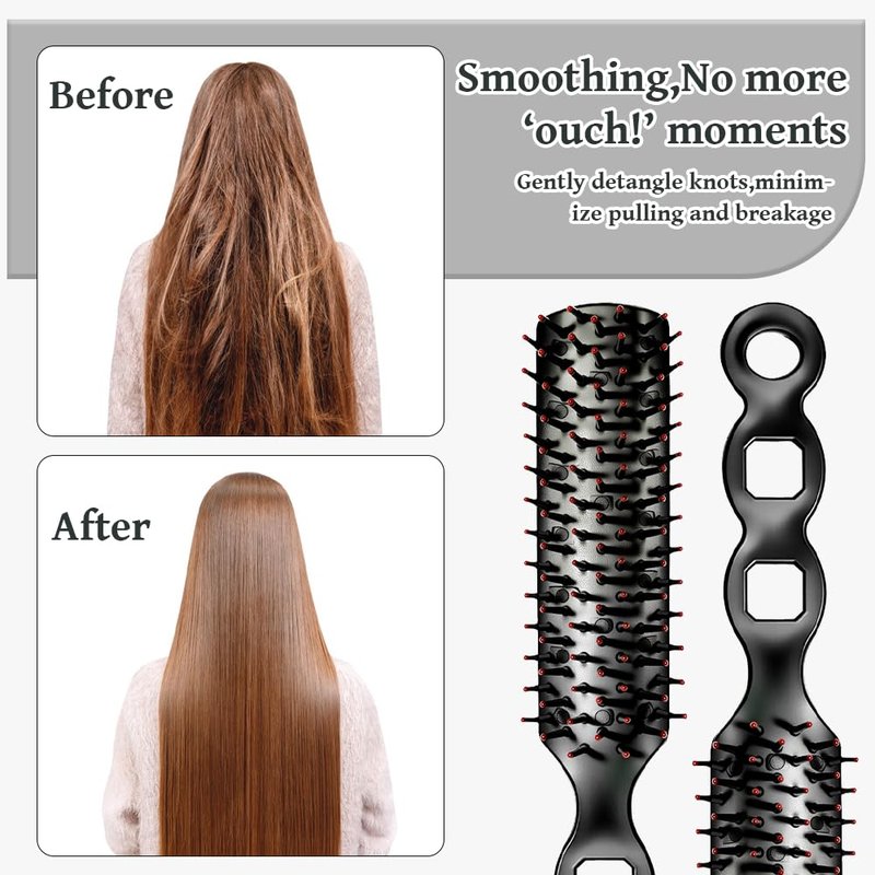 FufuHalo Bulk Hair Brushes 100 PCS Individually Wrapped Hair Brush Bulk, Disposable Hair Brushes Homeless Supplies Bulk Suitable for Charity Donation,Hotel,Shelter,Home(Black)