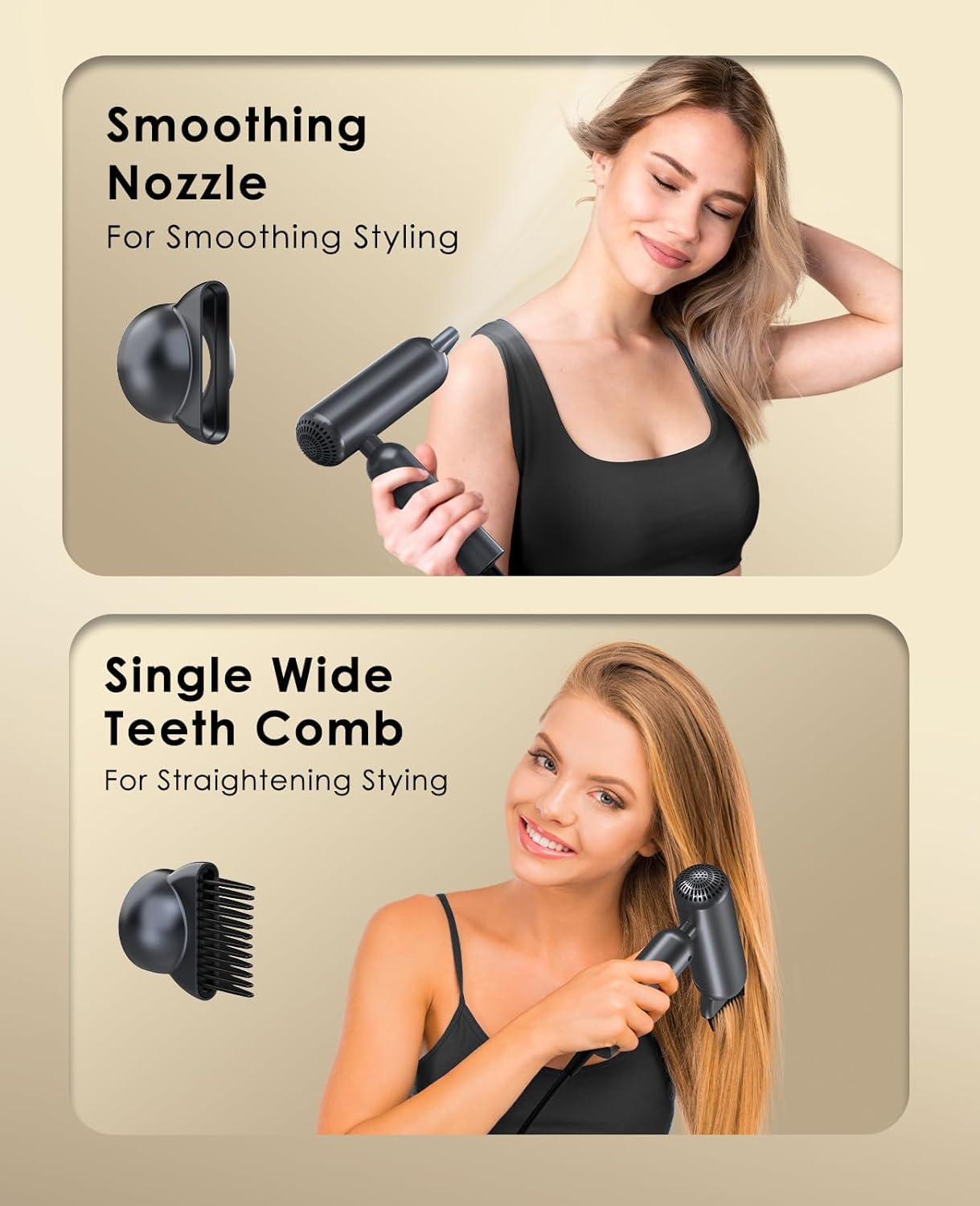osou Foldable Hair Dryer for Travel - Global Voltage with Auto-Sensing, 1B Plasma Particles, 200times/s Temp Control, Portable Blow Dryer with Single-Sided Comb, Gray