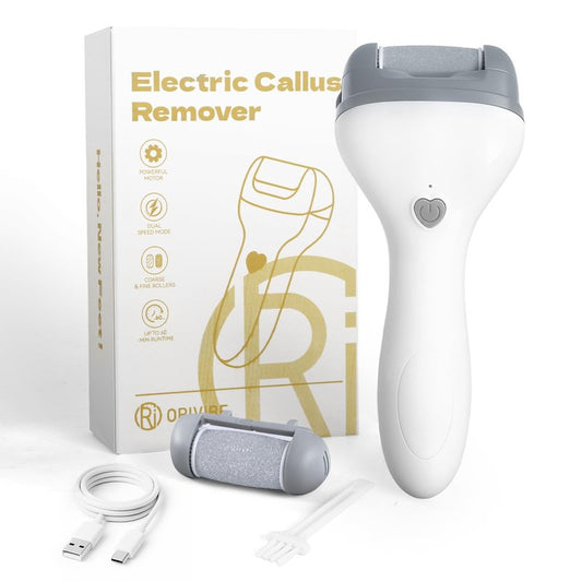 Orivibe Electric Foot Callus Remover for Feet - Rechargeable Pedicure Tools, 2-Speed Electric Foot File with Washable Rollers, Instant Dead Skin Remover & Foot Care Gift for Women and Men