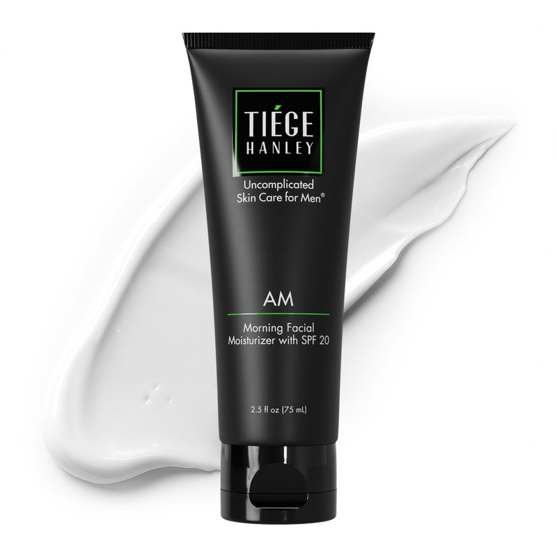 Tiege Hanley Mens Face Moisturizer, Morning Facial Moisturizer with SPF 20 - Men's Face & Skin Care Cream for Long-Lasting Hydration - Promotes Even Skin Tone, Safe for Sensitive Skin (2.5 Fl Oz) (AM)