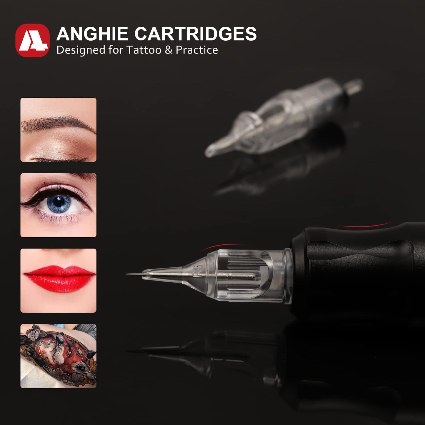 Anghie 80Pcs Mixed 3RL 5RL 7RL 5RS 7RS 9RM 5M1 7M1 Standard #10#12 for Artists and beginners