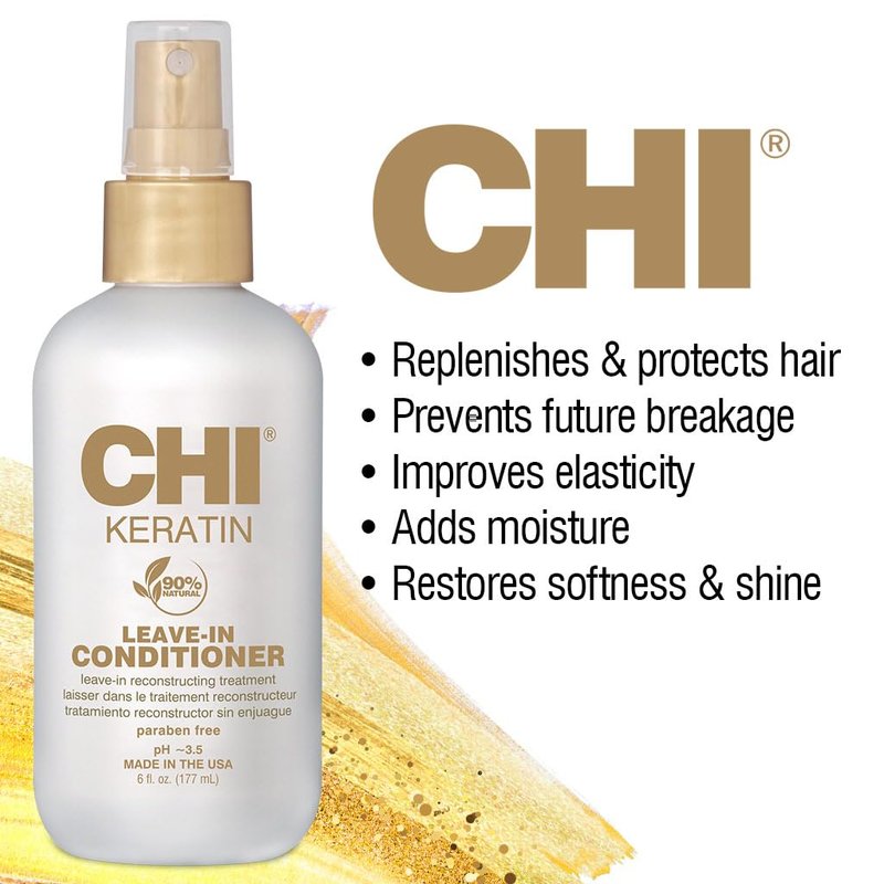 CHI Keratin Leave-in Conditioner, White, 12 Oz, Pack of 2