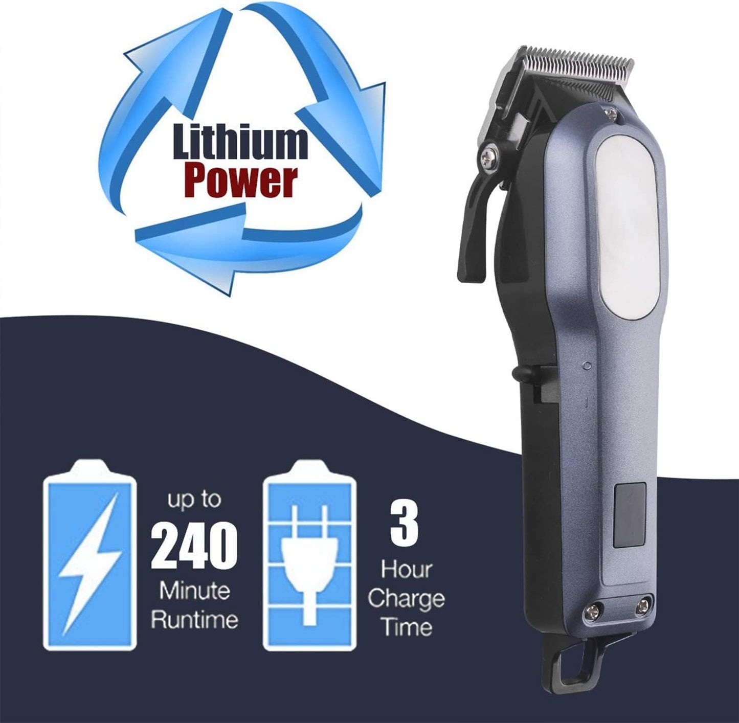Professional Cordless Hair Clipper - Rechargeable Haircutting & Trimming Kit for Men | LED Display, Versatile Grooming
