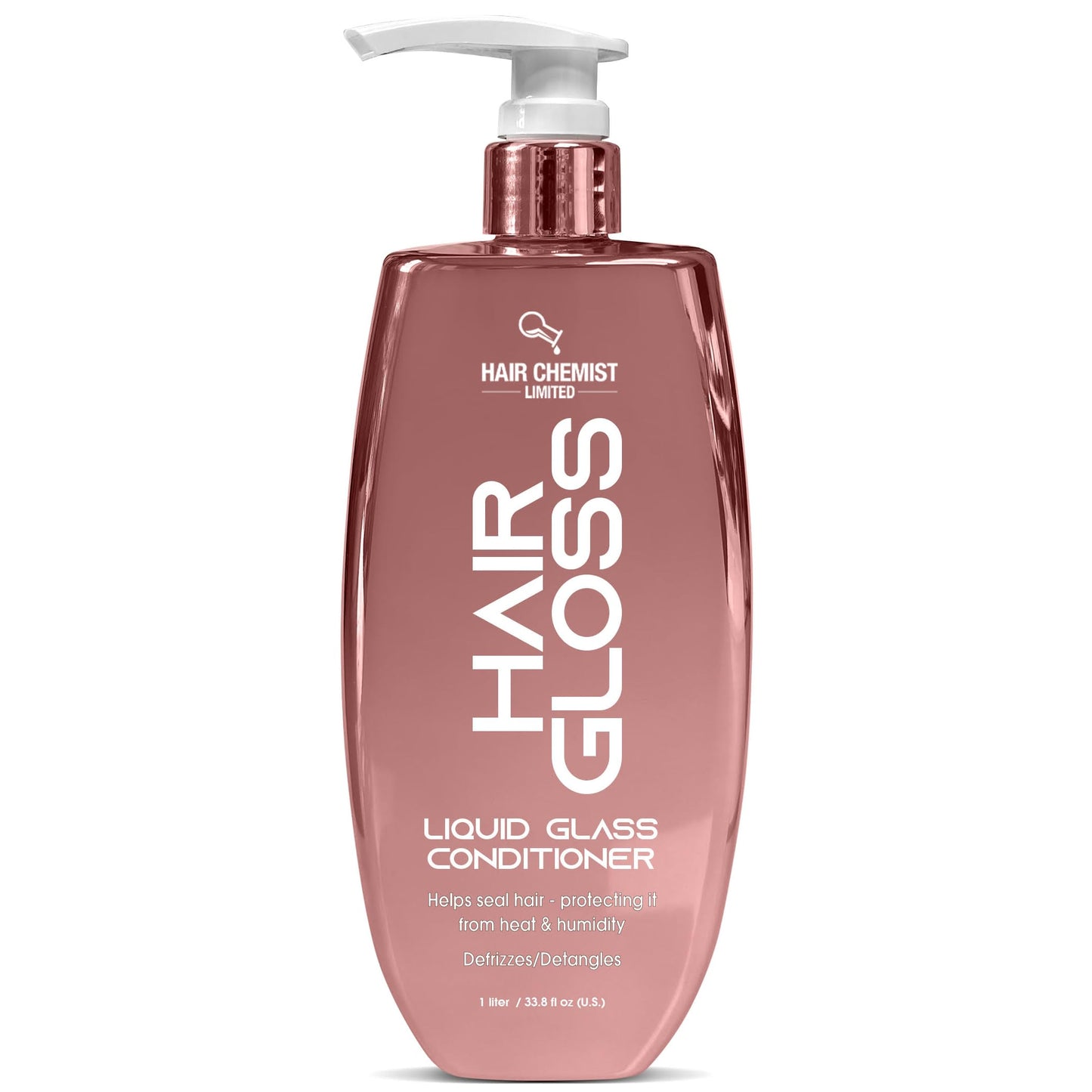 Hair Chemist Hair Gloss Liquid Glass Conditioner 33.8 oz. - Frizz Reducing Smoothing Conditioner, Lightweight Formula that Protects and Adds Shine to Hair