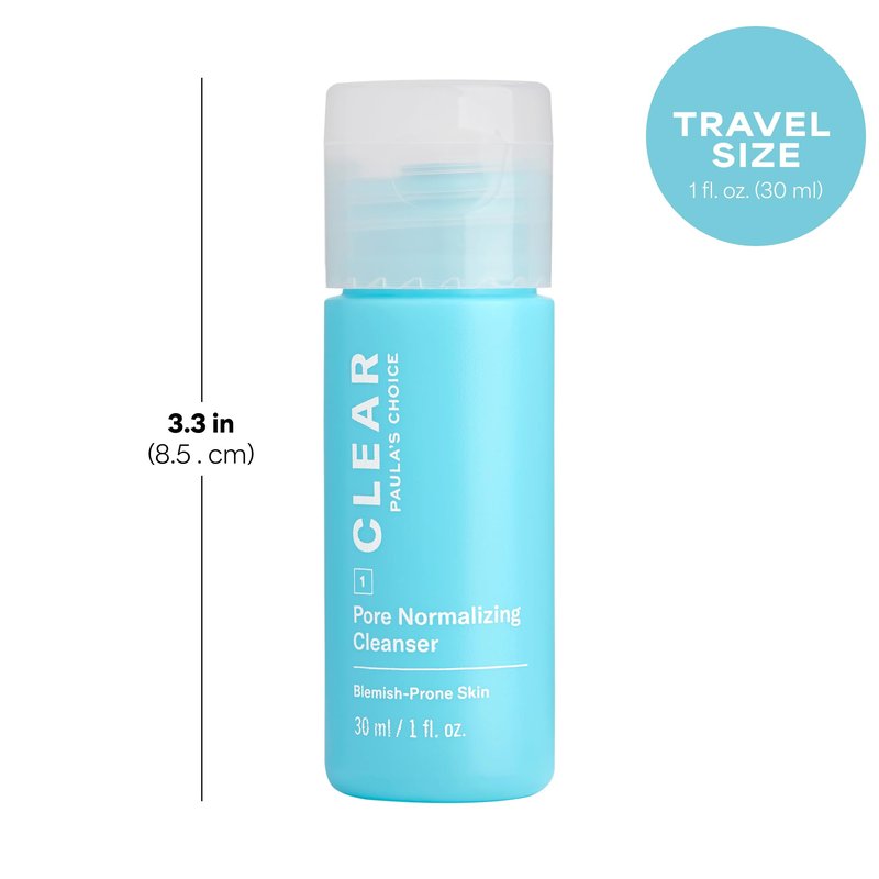 Paula's Choice CLEAR Pore Normalizing Cleanser Refill Pouch, Salicylic Acid Daily Face Wash for Acne, Blackheads, Large Pores & Redness, 12 Fl Oz