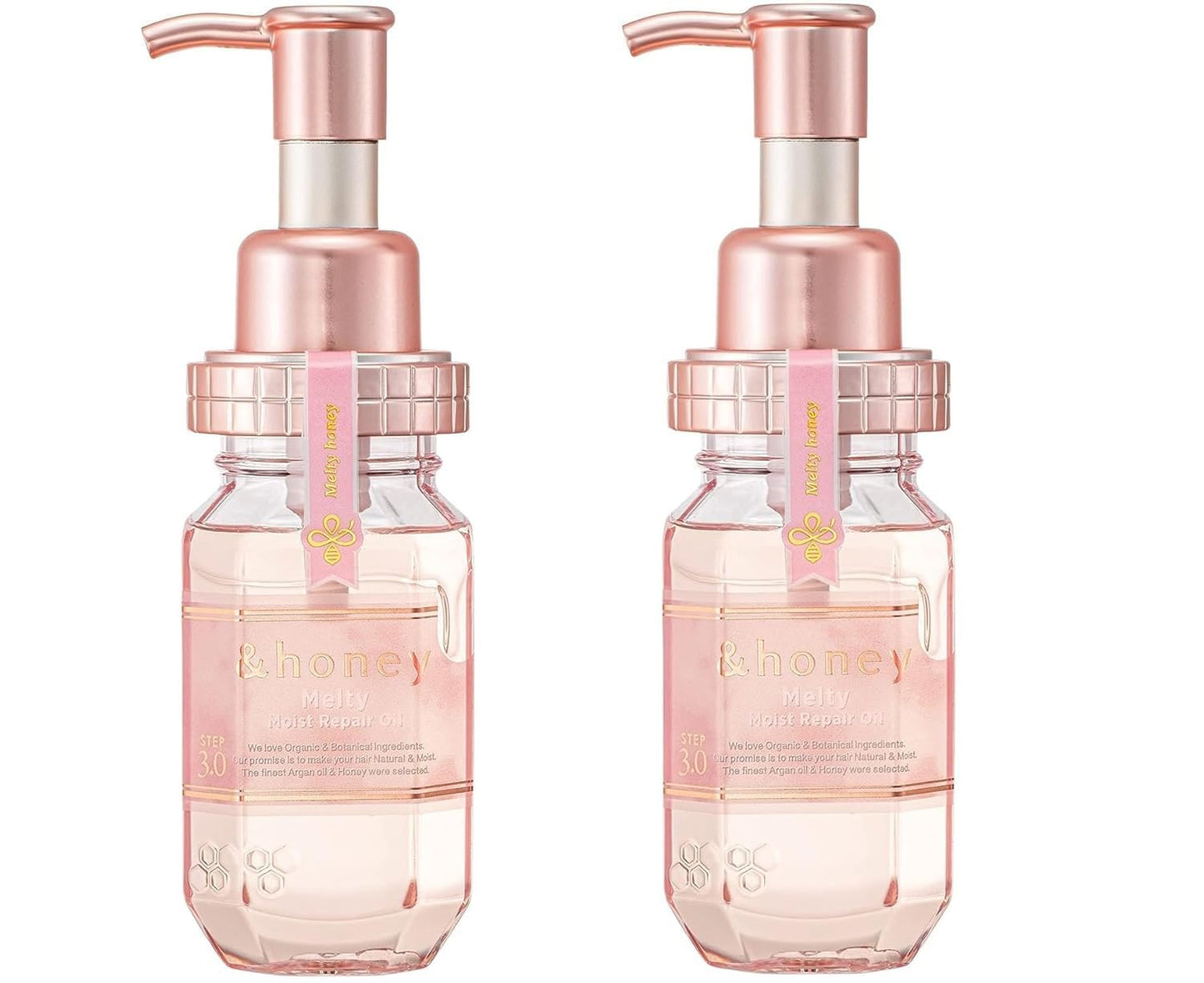 Melty Moist Hair Oil - Nourishing & Hydrating Formula | 100ml, 2-Pack with Hair Tie
