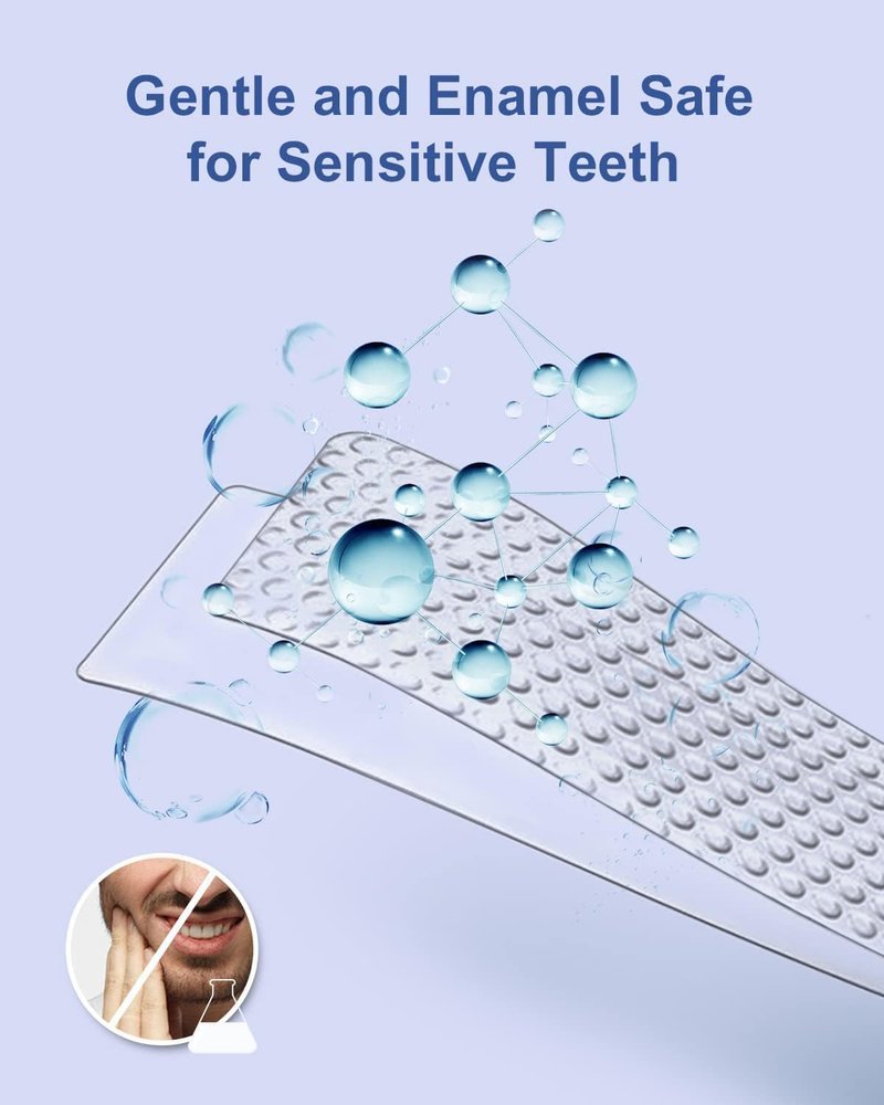 MySmile Teeth Whitening Strips Kit - 14 Treatments with LED Light | Fast, Non-Sensitive Teeth Whitener for Deep Stains