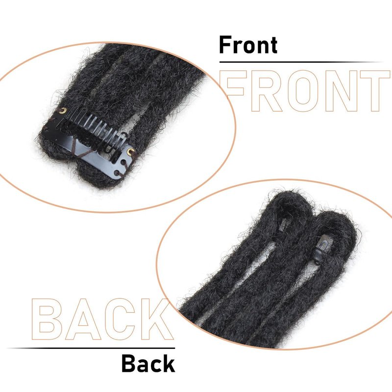 Clip-In Dreadlock Extensions - 24 Inch Synthetic Dreads for Women | 10 PCS Mixed Colors