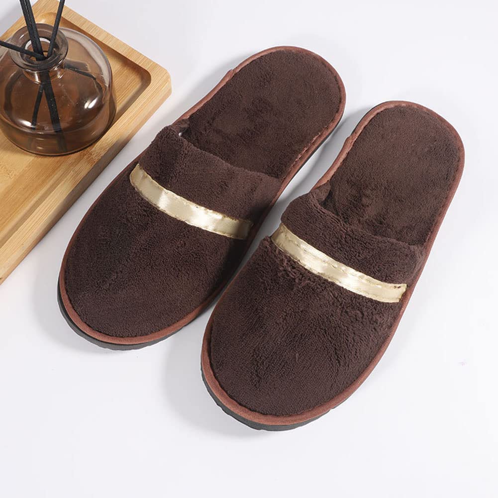 CYlovinho 6 Pairs Spa Slippers, Closed Toe House Slipper for Guest Non Slip Disposable Indoor Slippers, Washable Reusable, Bulk Slipper Pack for Indoor,Spa, Wedding, Travel, Party