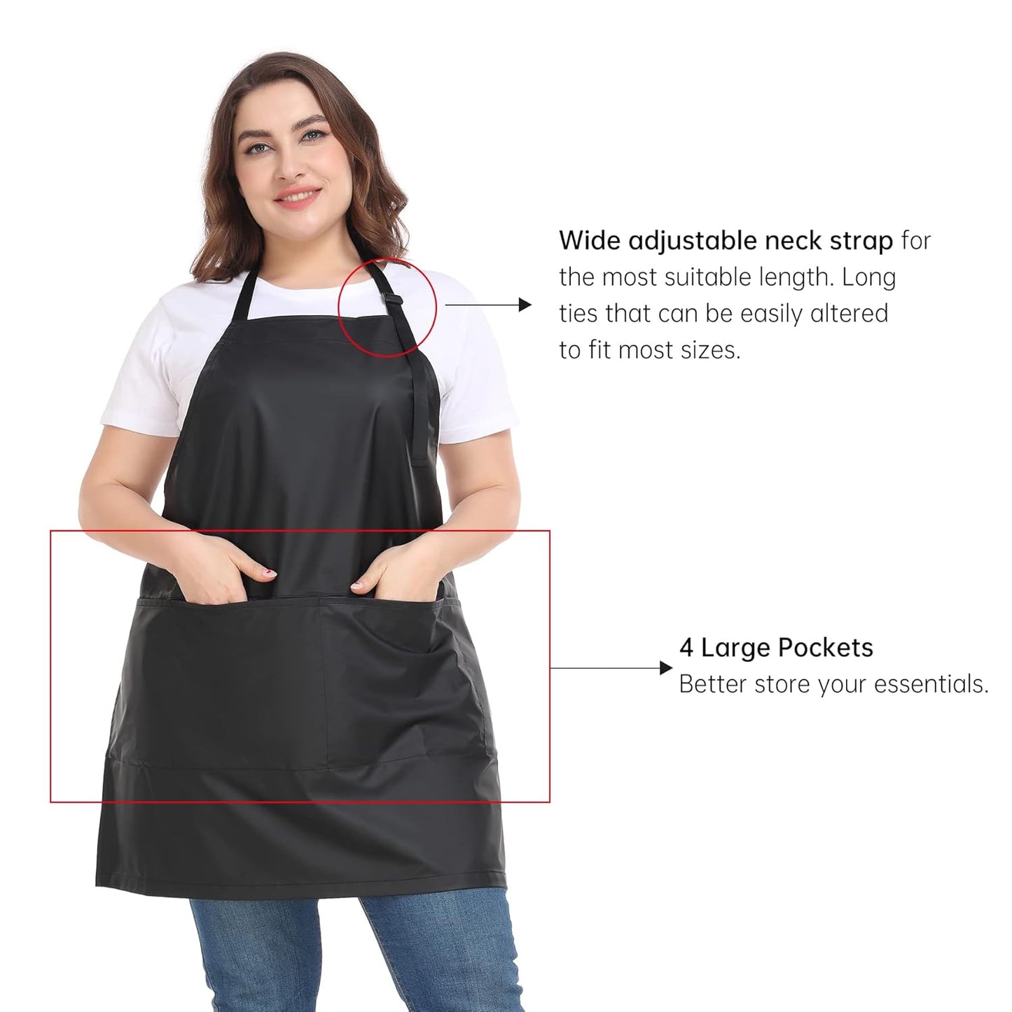 Hair Stylist Apron Bundle - Waterproof PU Leopard Print Aprons with Pockets for Haircutting & Styling